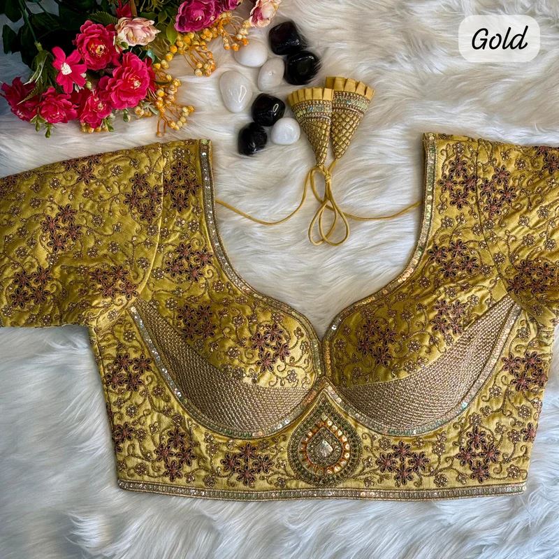 Golden Heritage Luxe Bridal Blouse Inspired by Sabyasachi