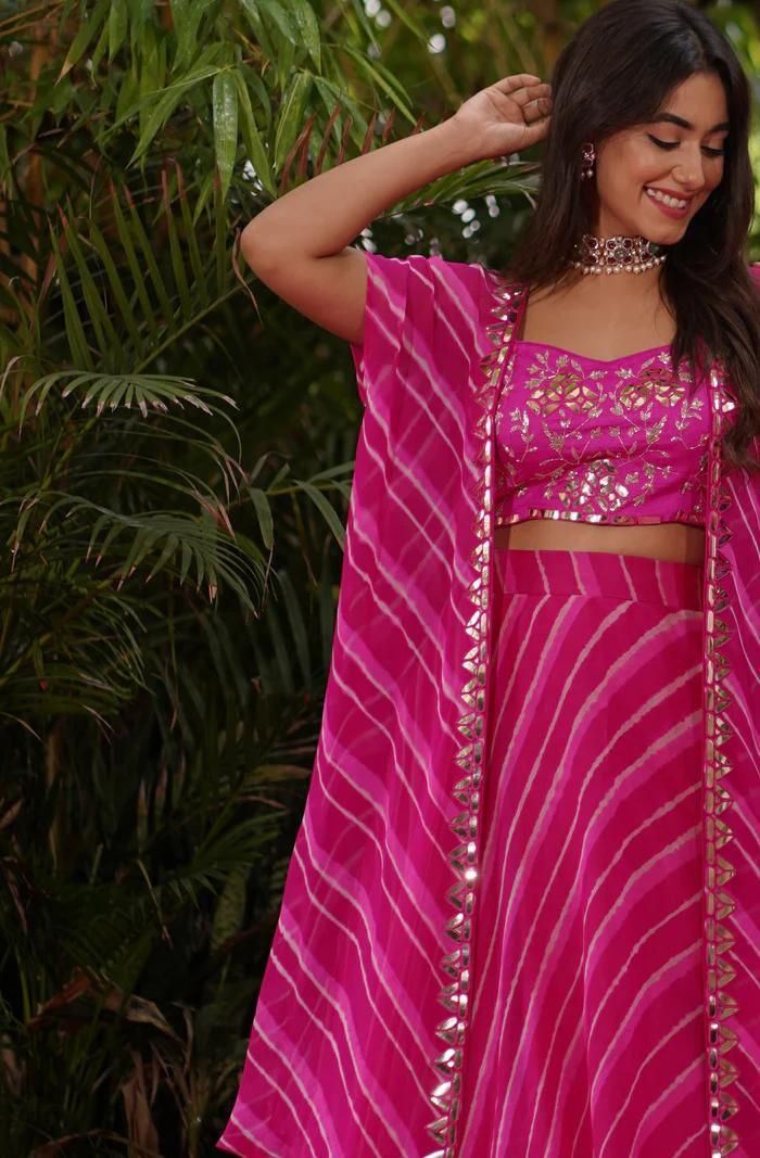 Pink Lehenga Choli With Multi Thread And Heavy Sequins