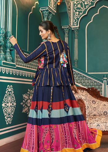 Multicolor Lehenga Choli With Embroidered