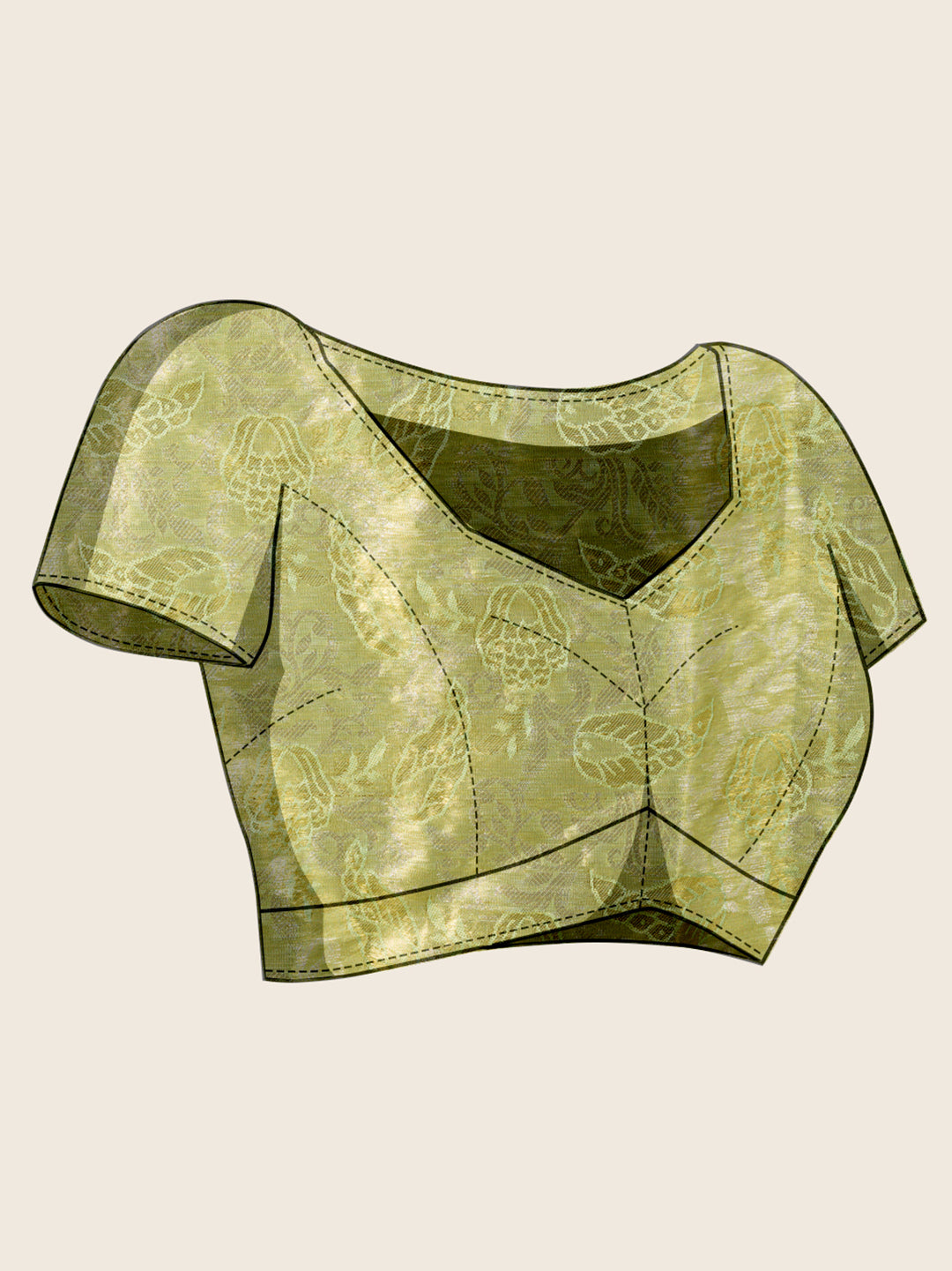 Beige Soft Silk Heavy Woven Jari Designer Adorable Ethnic Saree