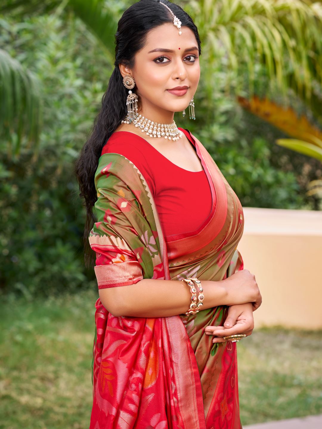 Brown Color Classic Silk Saree