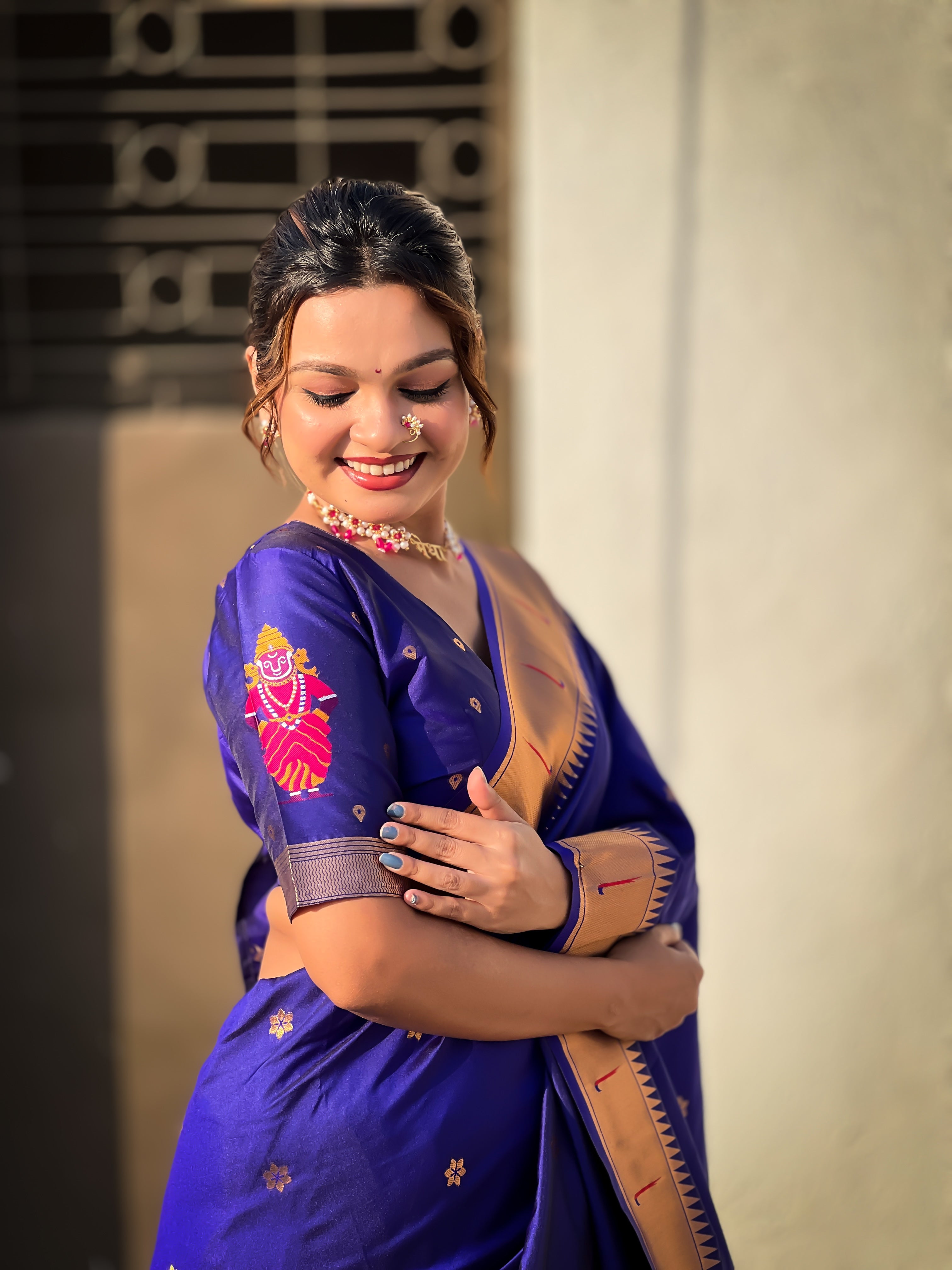 Festival Looks Lavender Soft Silk Woven Paithani Vitthala Designer Saree