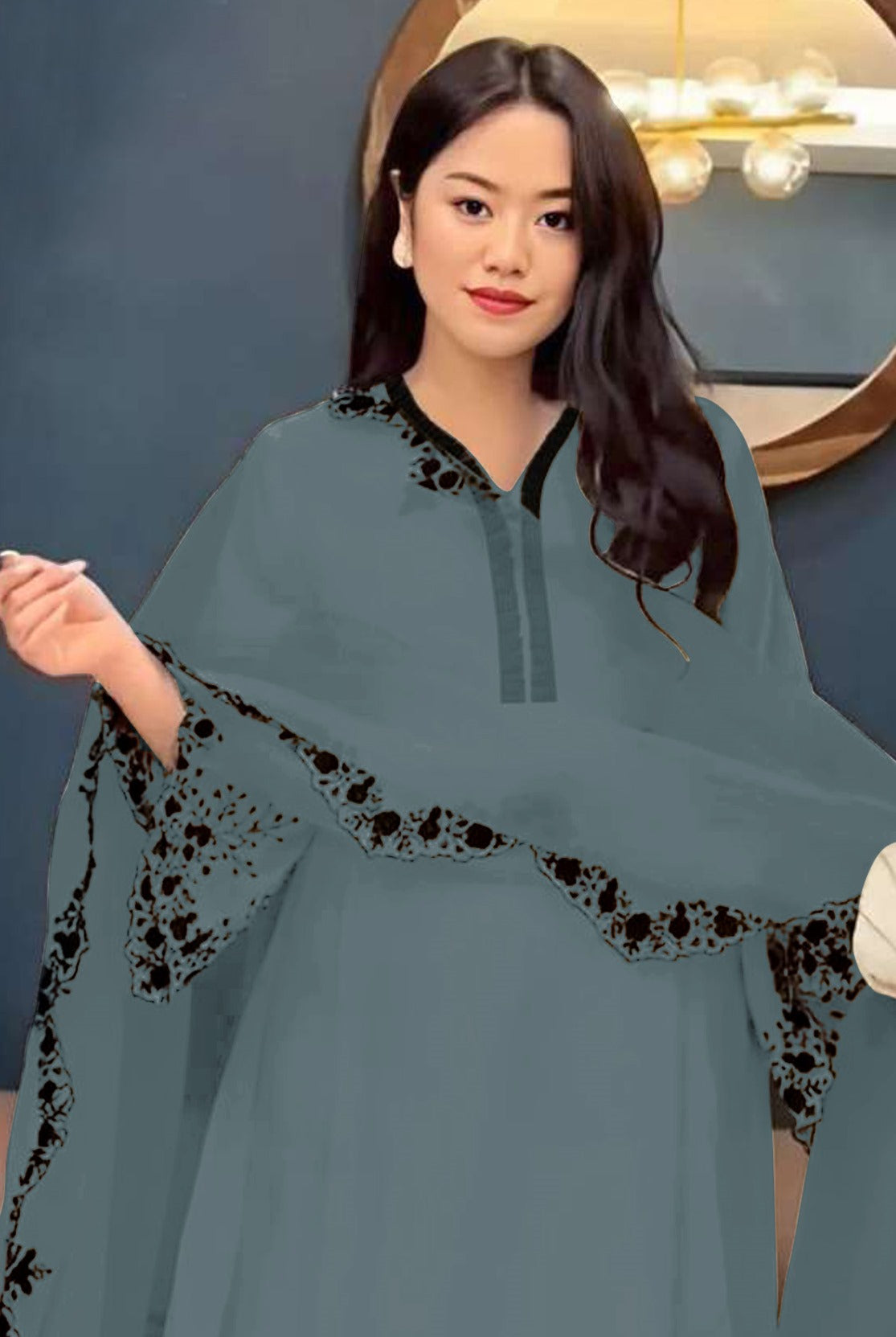 Grey Pakistani Salwar Suit With Heavy Embroidery Work