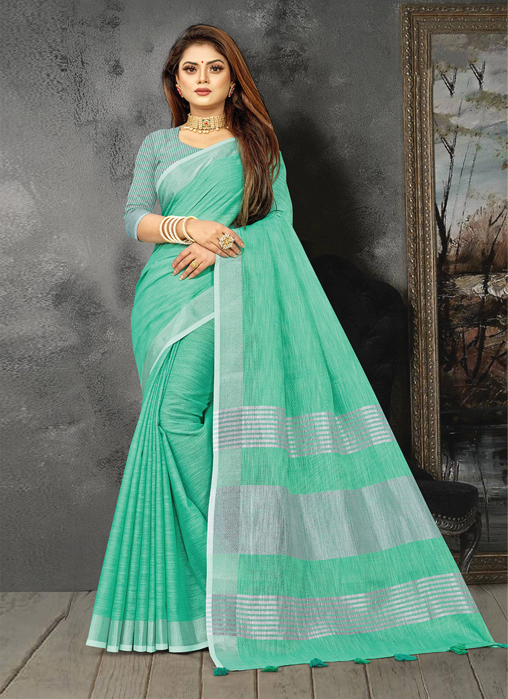 Linen Saree