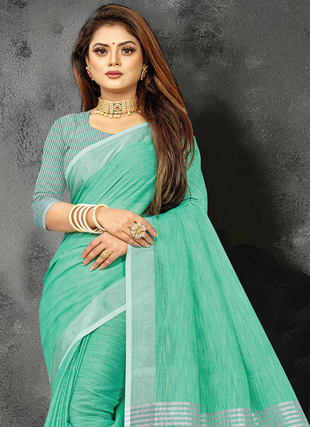 Linen Saree