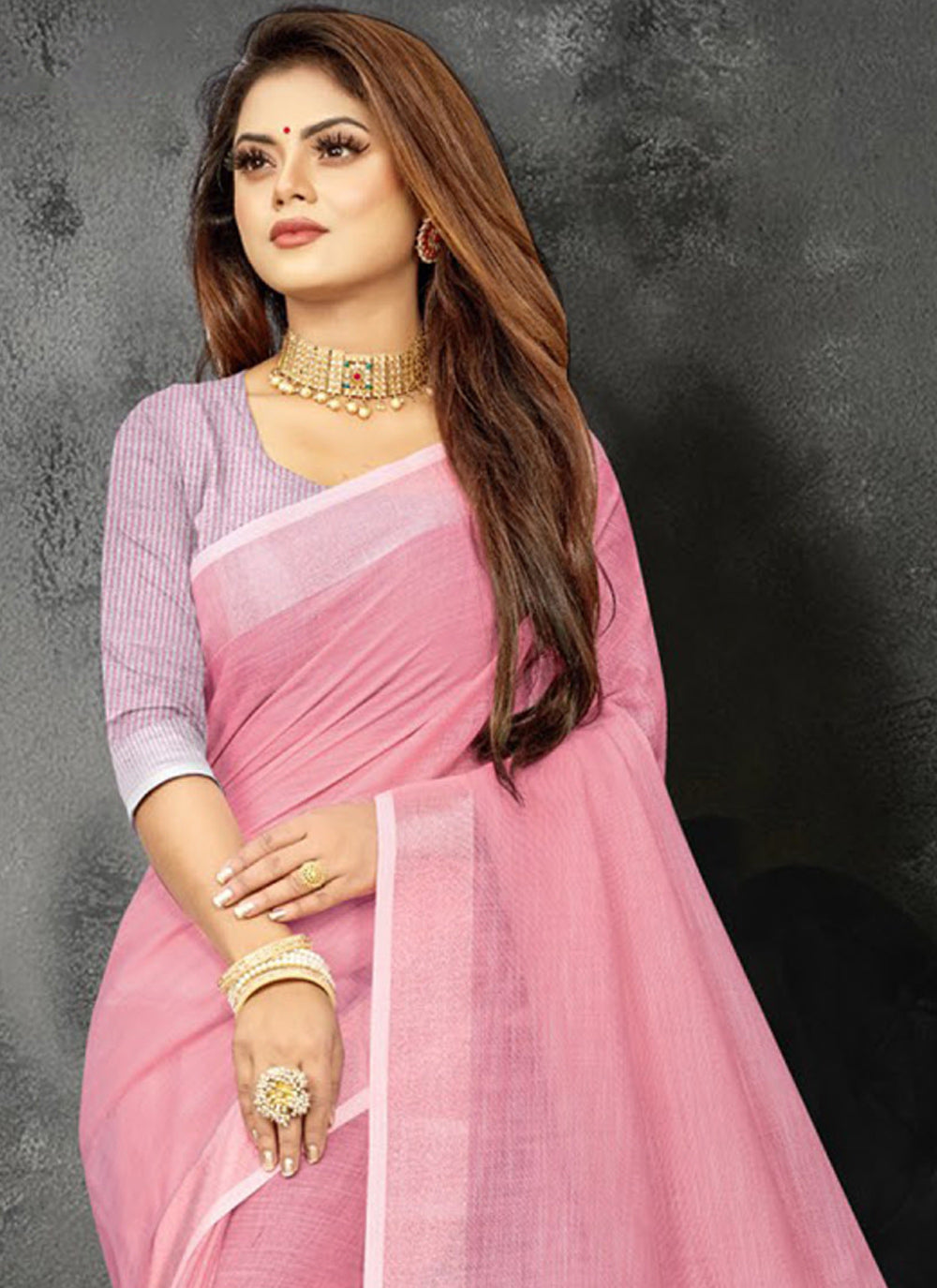 Linen Saree