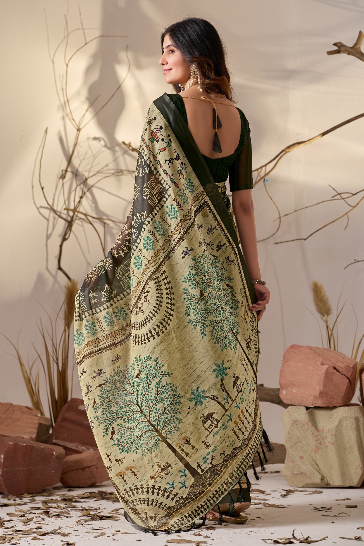 Multi Soft Georgette Saree With Digital Printed Premium Festive Saree