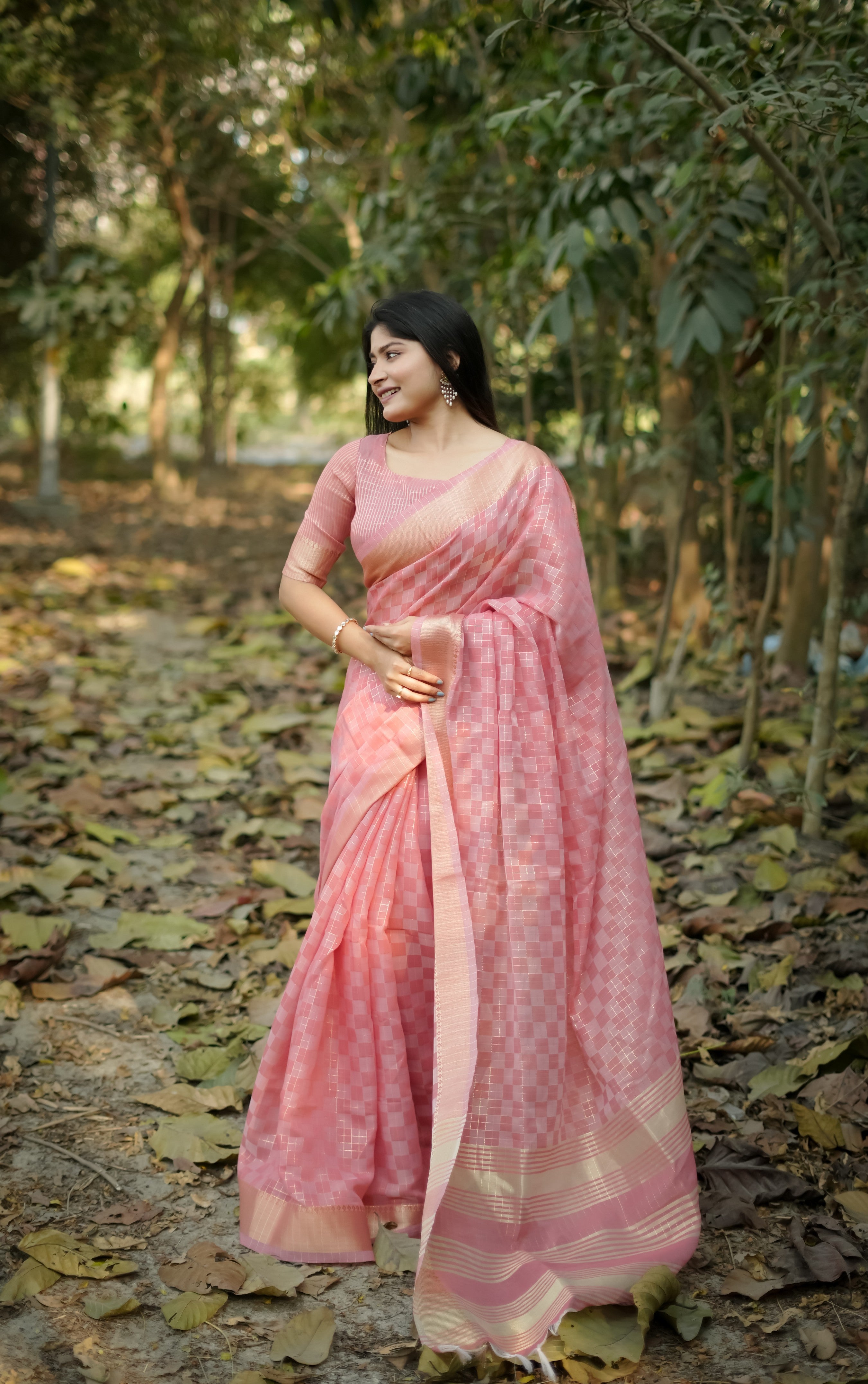 Pink Kalyani Silk Zari Woven Saree