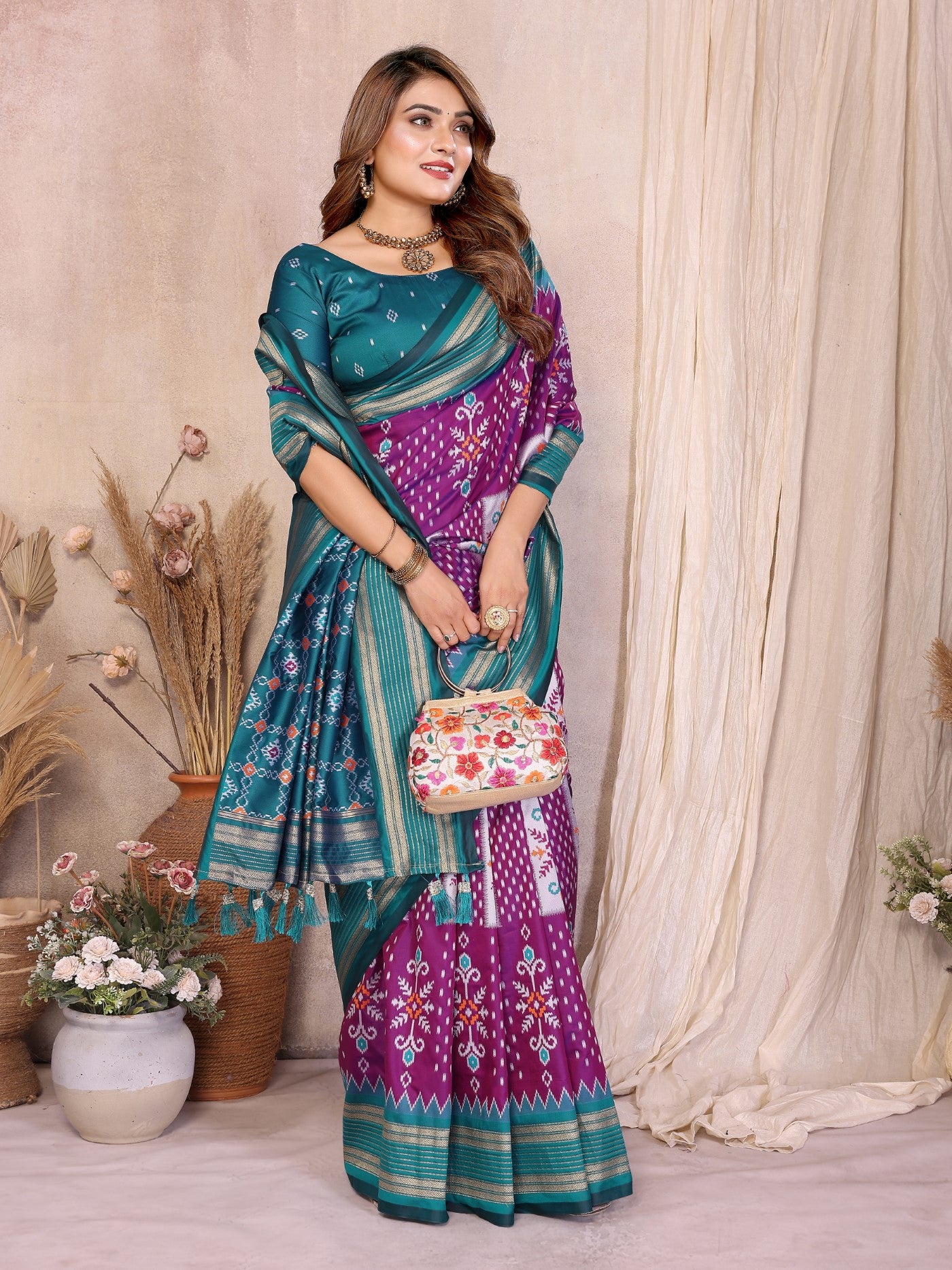 Wine Soft Silk Saree With Traditional Weaving