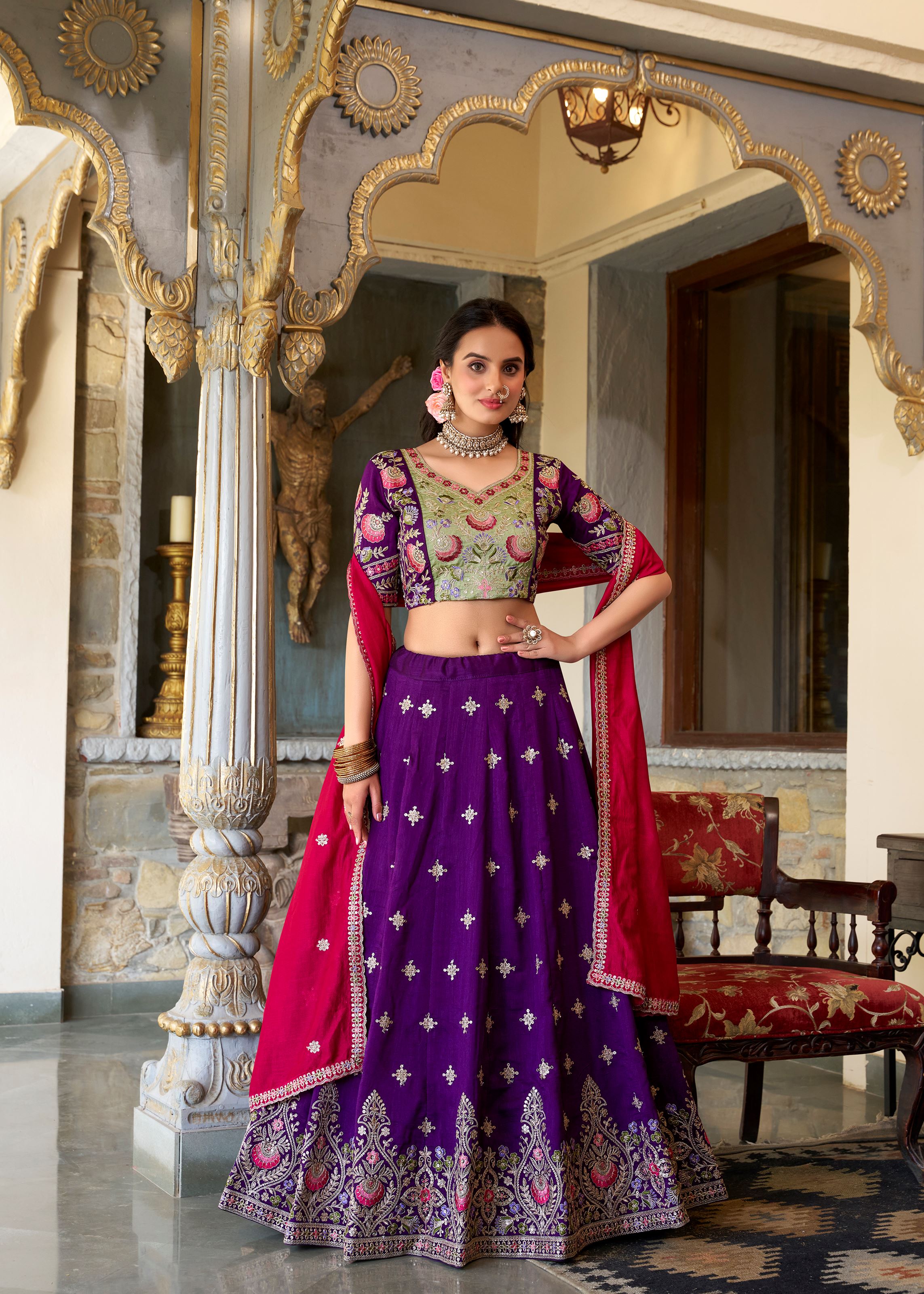 Your Dream Lehenga, Drenched in Purple Elegance