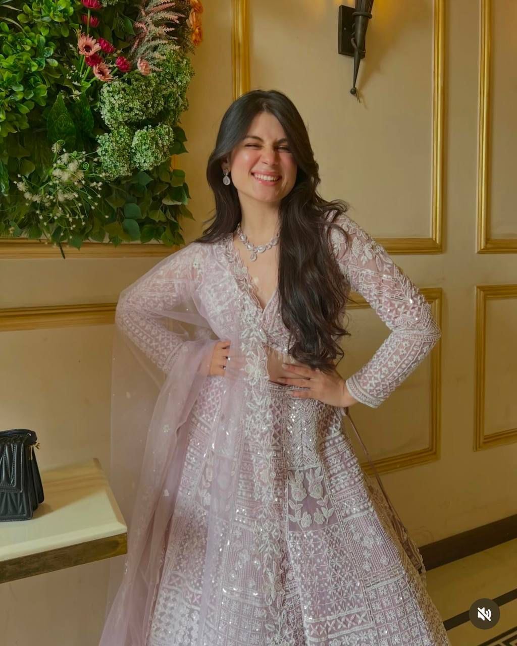 Lavender Lehenga Choli With Resham Embroidery Work  And Heavy Sequins Work
