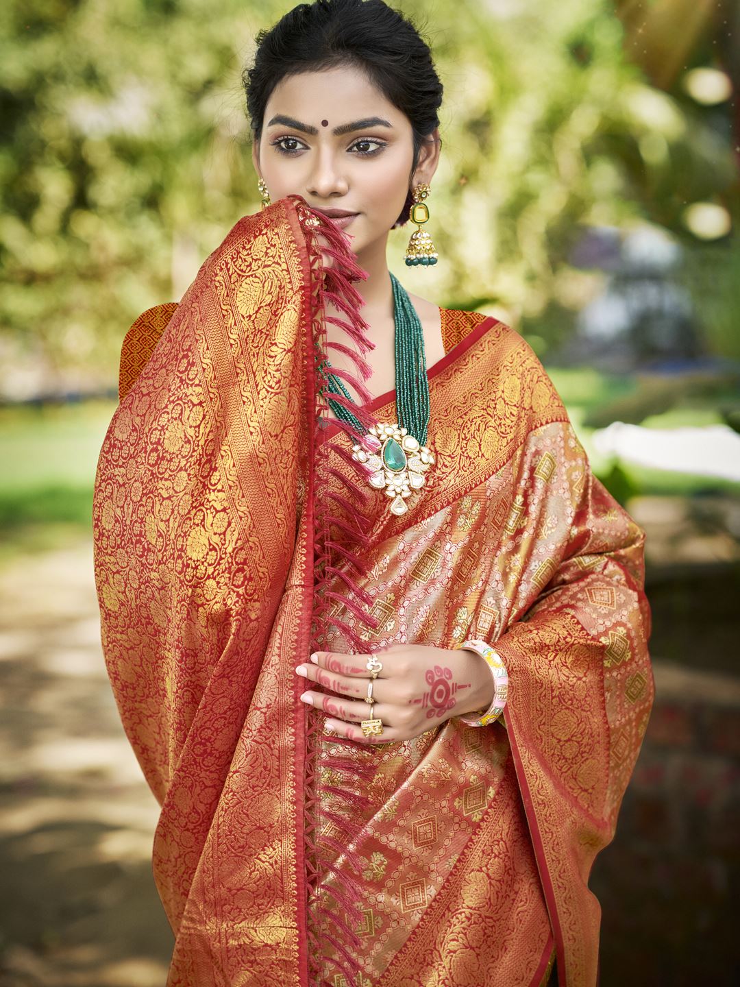 Multi Color Dharmavaram Silk Saree With Understated Luxury and Comfort