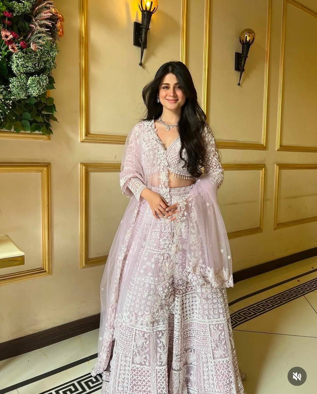 Lavender Lehenga Choli With Resham Embroidery Work  And Heavy Sequins Work