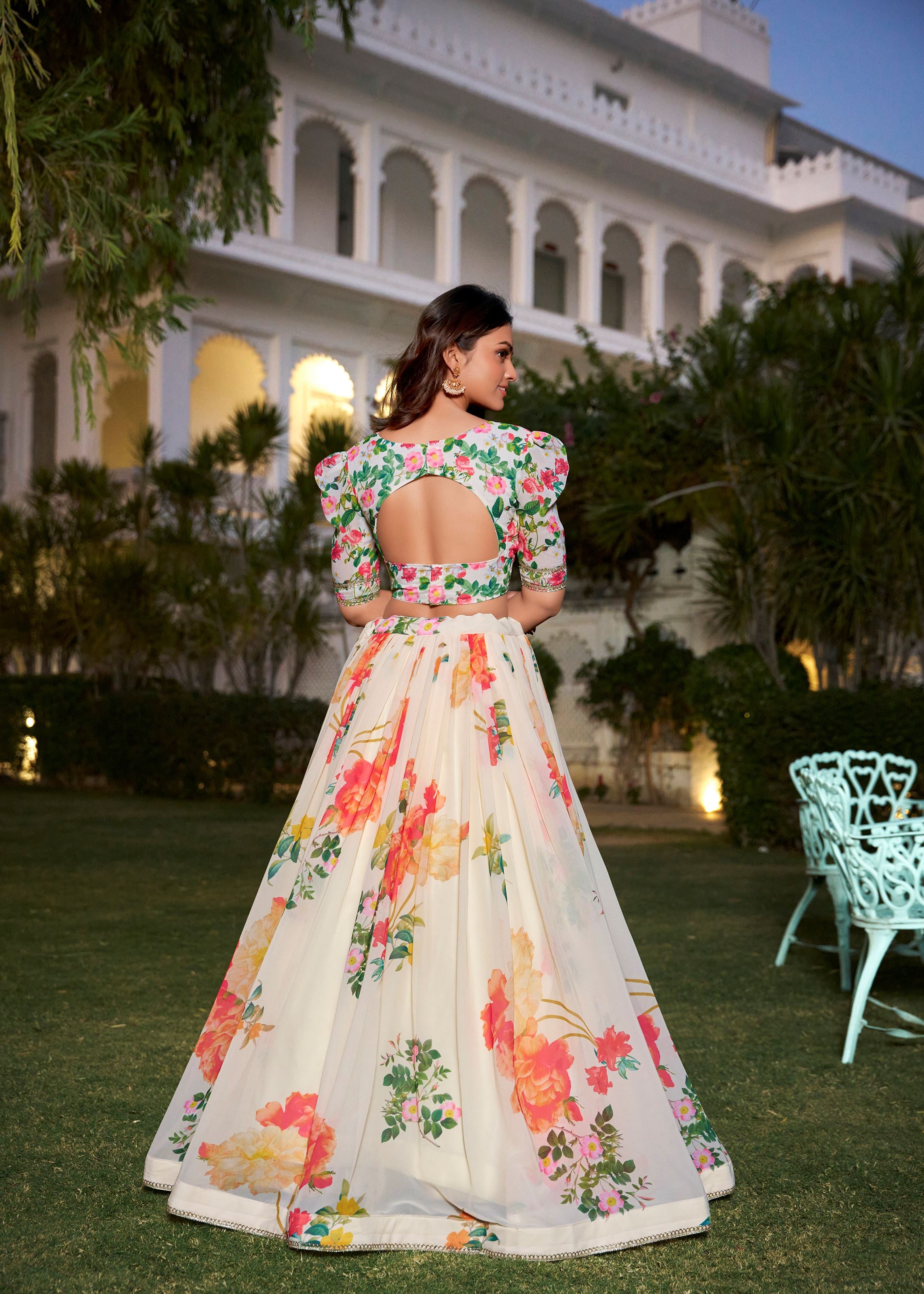 Cream Kalamkari Charm on Luxurious Dola Silk Lehenga with Woven Borders