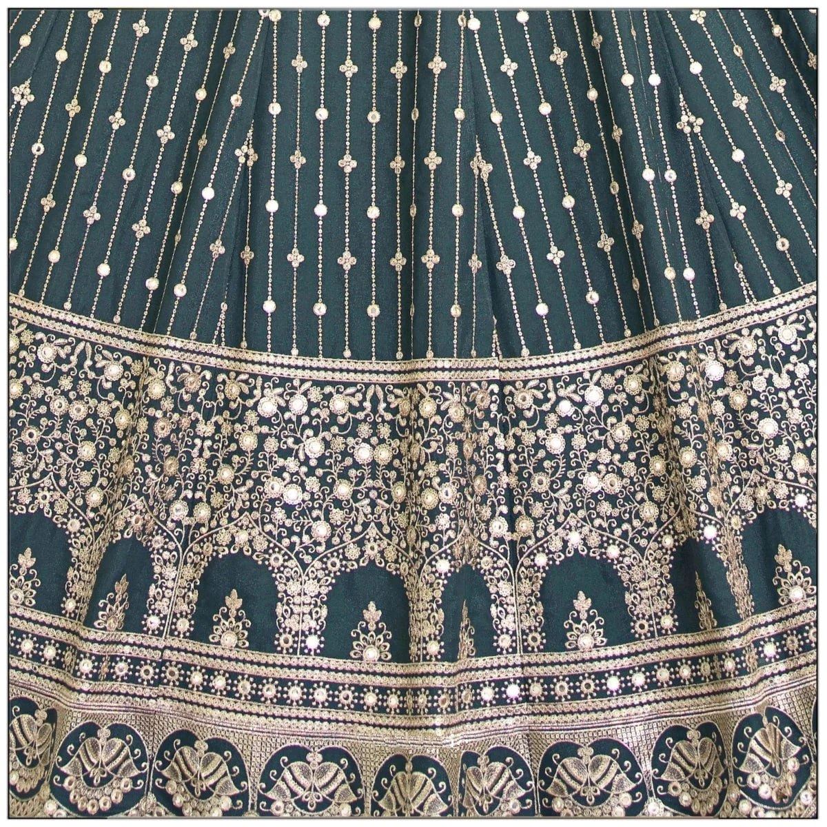 Grey Lehenga Choli With  Sequins With Jari Embroidery Work