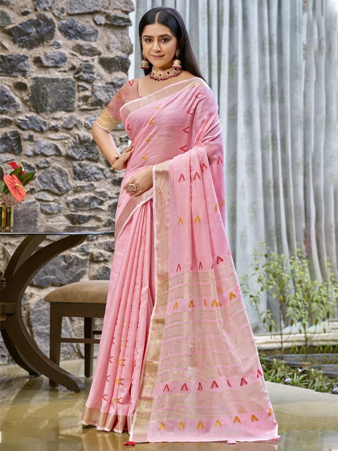 Blush Bloom: The Soft Cotton Elegance in Pink