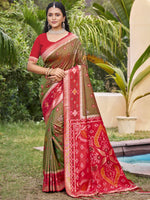 Brown Color Classic Silk Saree