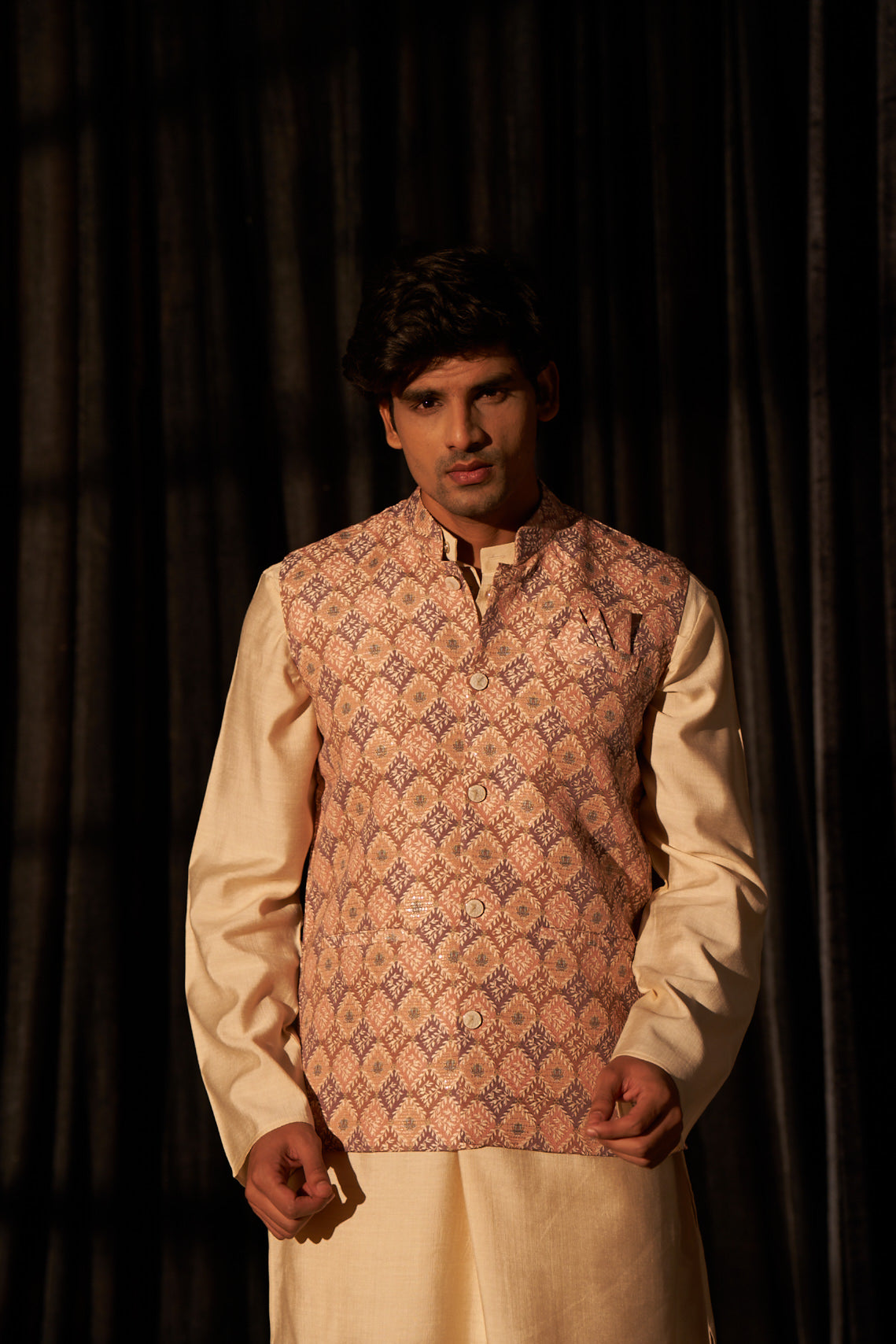 Brown Kurta Payjama with Nehru Jacket – Earthy and Refined