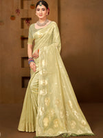 Captivating Olive Green Munga kota Festival Saree for Women