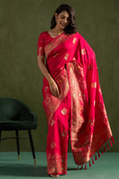 Dolla Silk Woven Jari Designer Ethnic Pink Sophisticated Partywear Saree