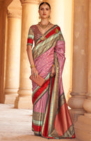 Dusty Pink Silk Saree with  Jacquard Woven Work