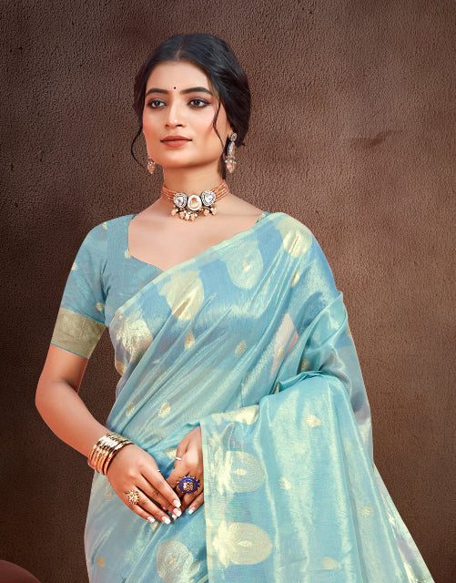 Ethereal Yellow Munga kota Festival Saree for Women