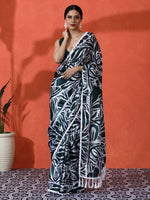Green Chinon Designer Digital Printed Saree For Ceremonial Looks