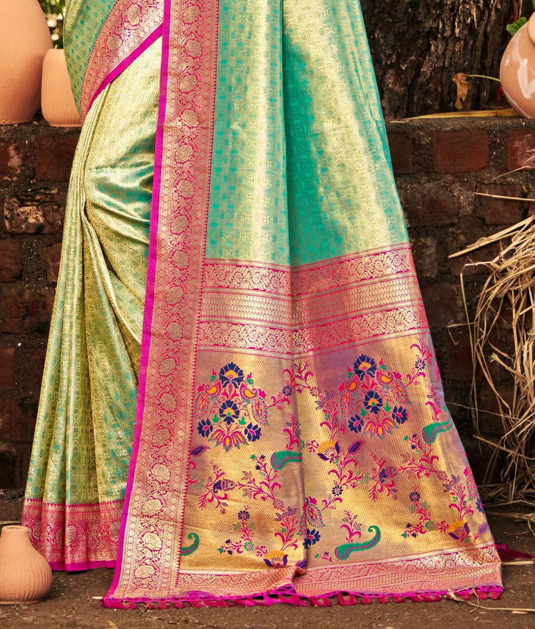Green Kanjivaram Silk Saree With Effortless Style and Everyday Grace