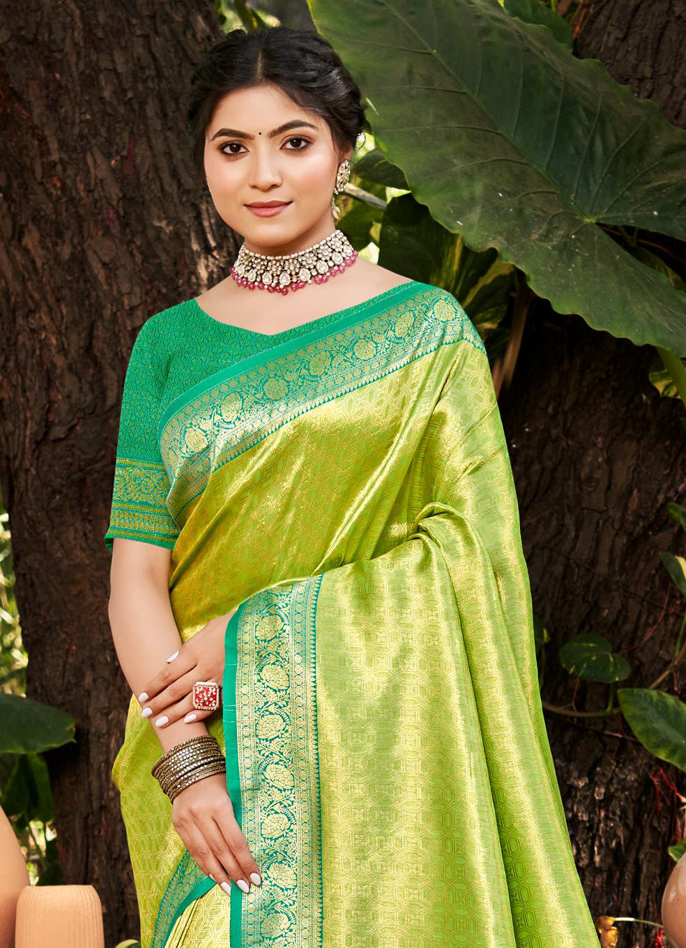 Green Kanjivaram Silk Saree With Understated Luxury and Comfort
