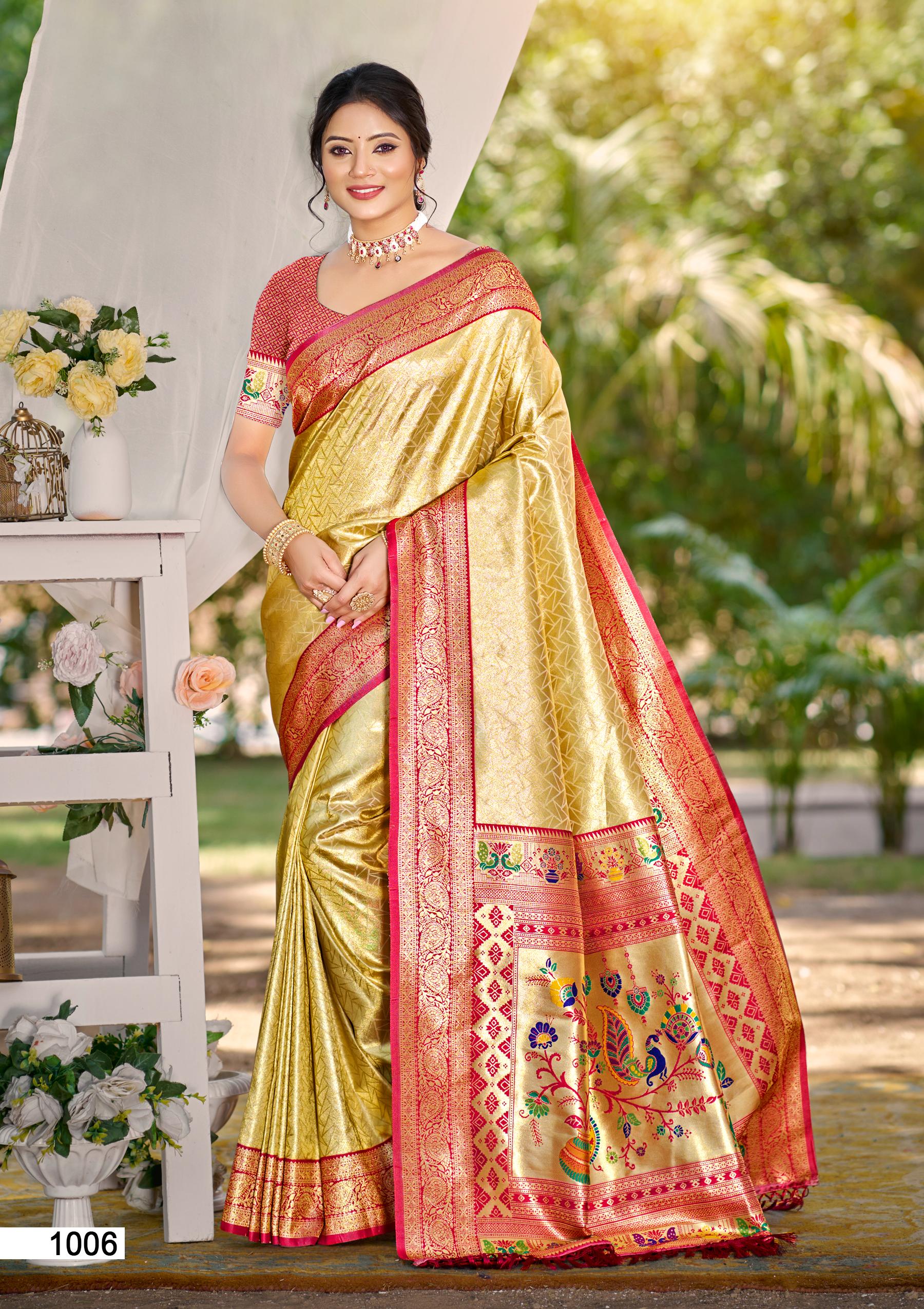 Multi Color Kanjivaram Silk Saree With Understated Luxury and Comfort