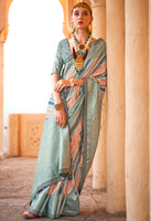 Multicolor Saree With  Jacquard Woven Work
