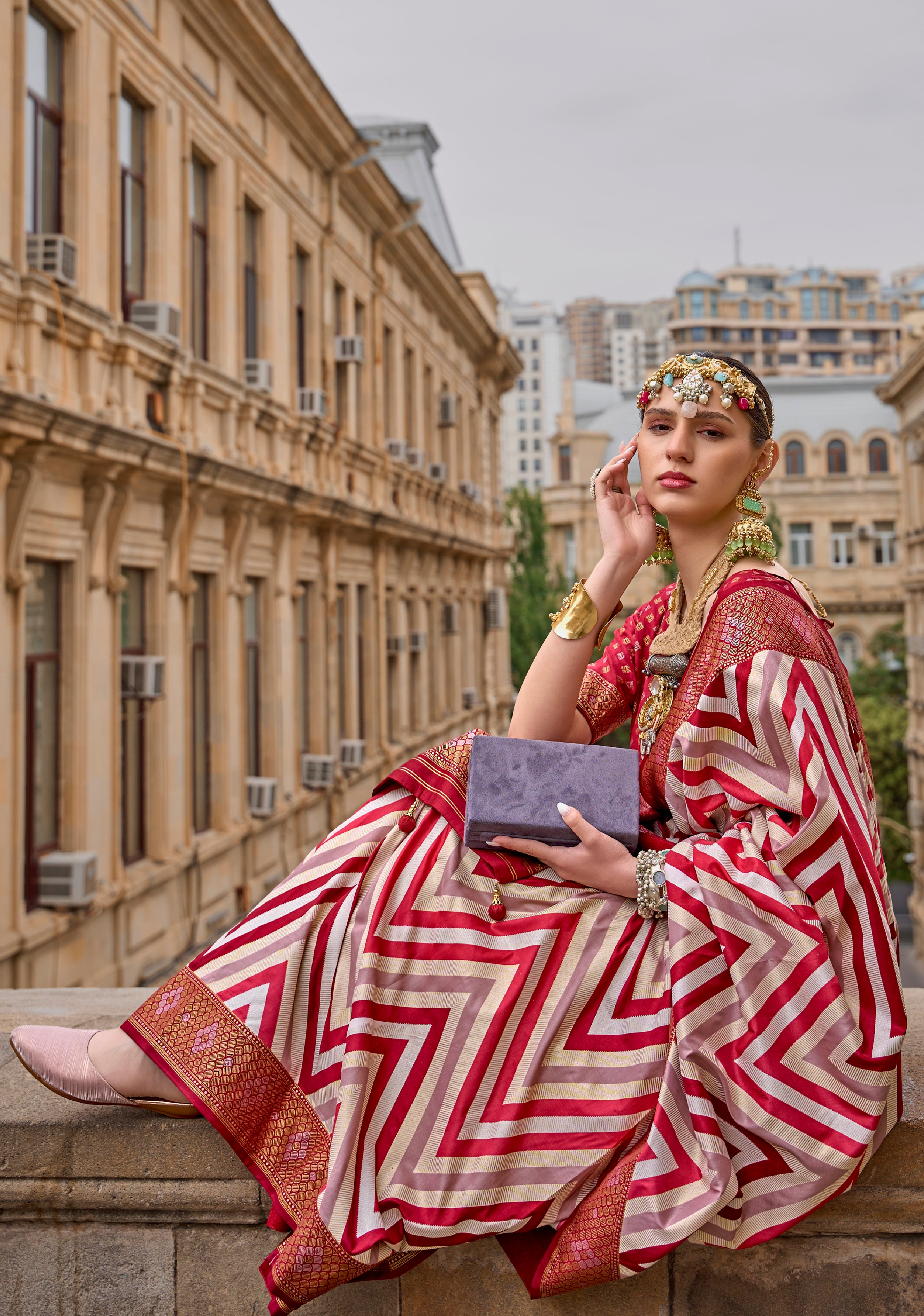 Multicolor Superior Silk Saree With Jacquard Woven