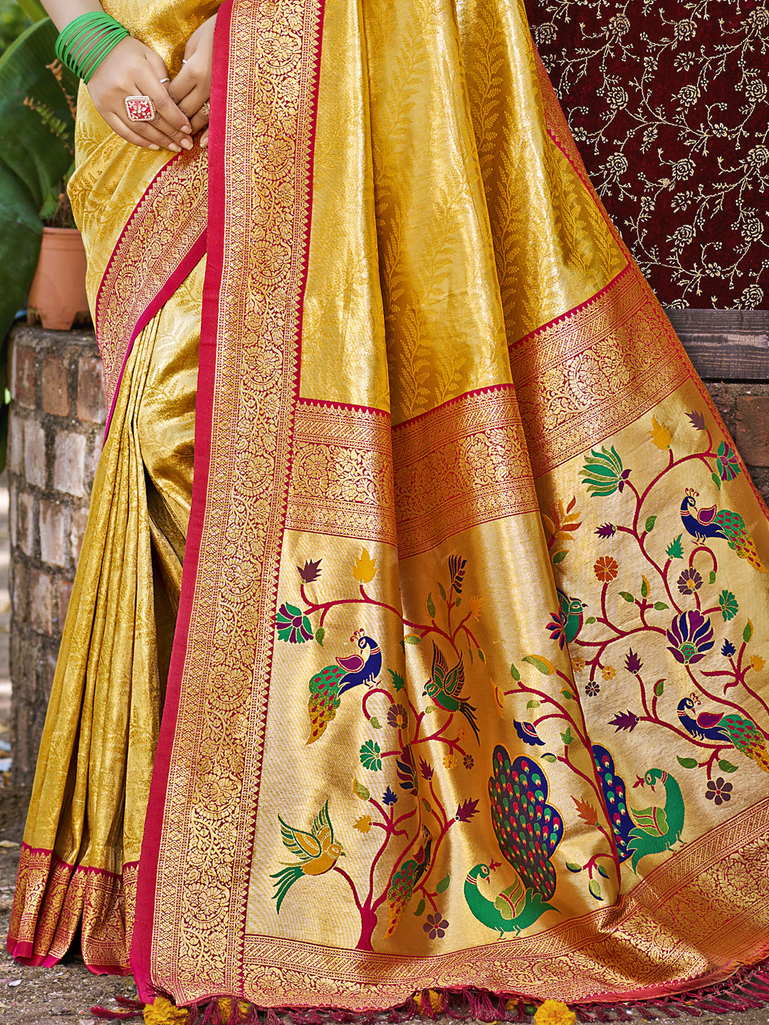 Mustard Kanjivaram Silk Saree With Understated Luxury and Comfort