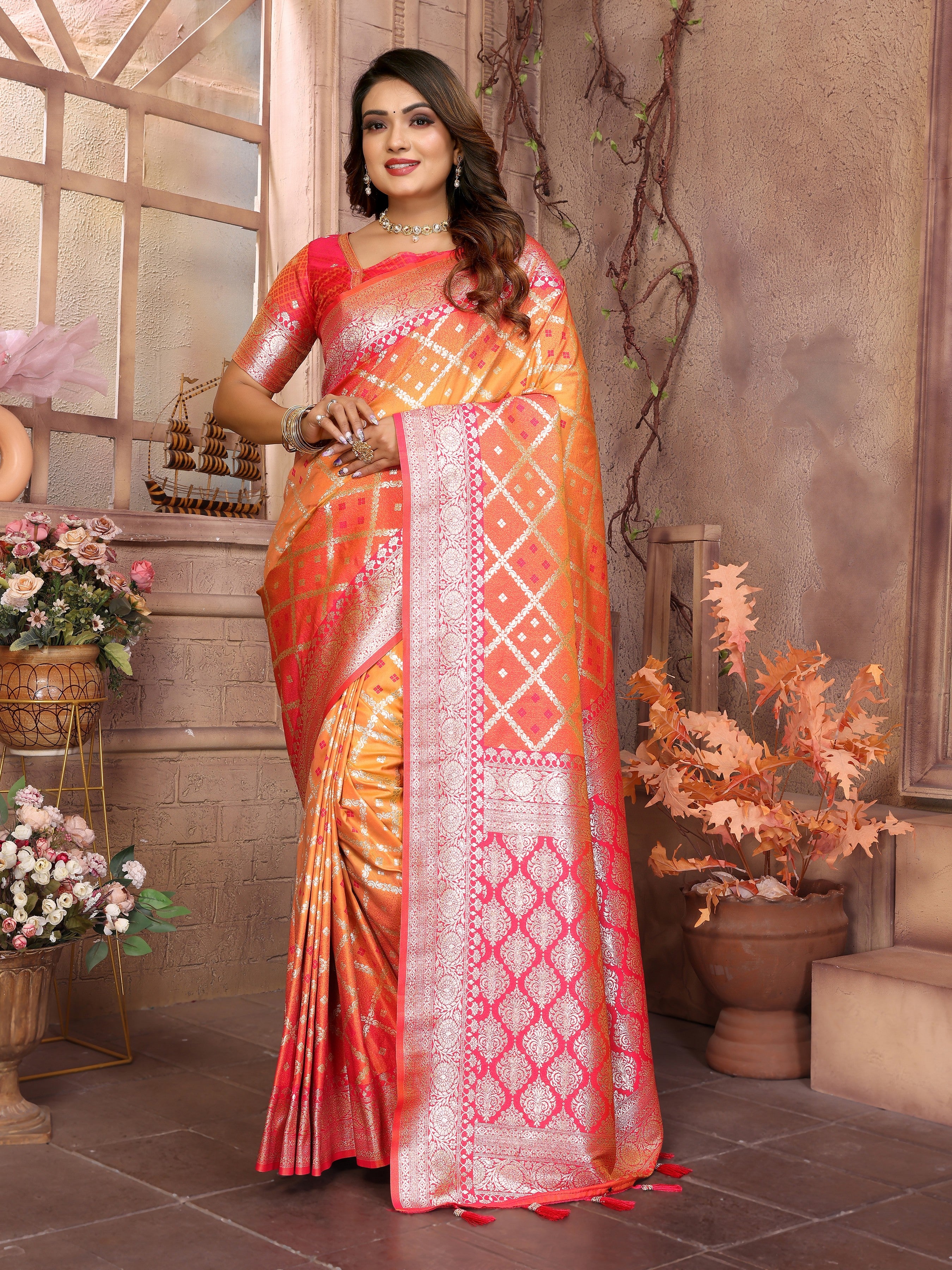 Mustard Kochi Silk Designer Ethnic Looks Party Saree