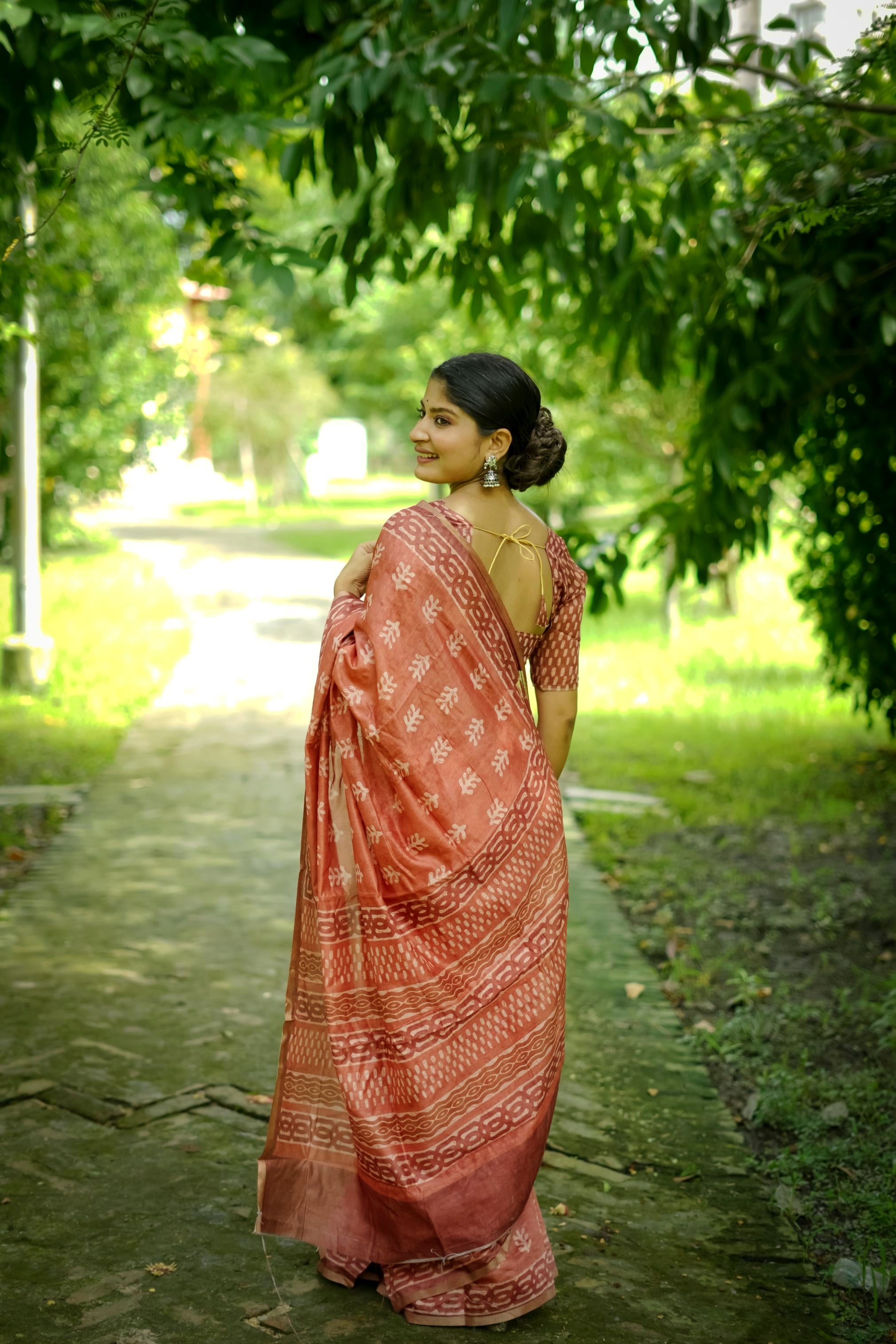 Orange Beautiful Cotton Fabric Saree With Designer Digital Printed