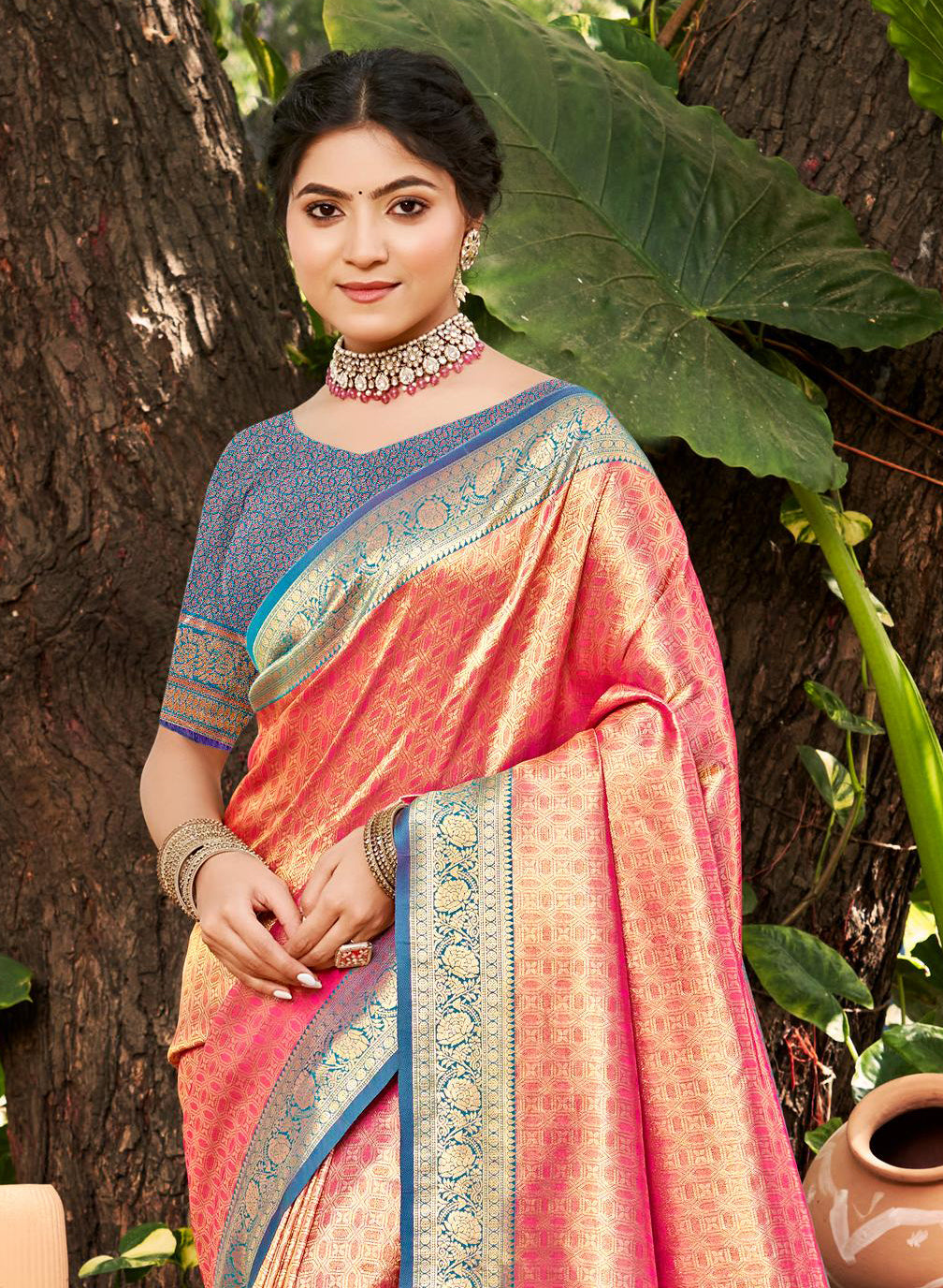 Orange Kanjivaram Silk Saree With Elegant Flow and Traditional Feel