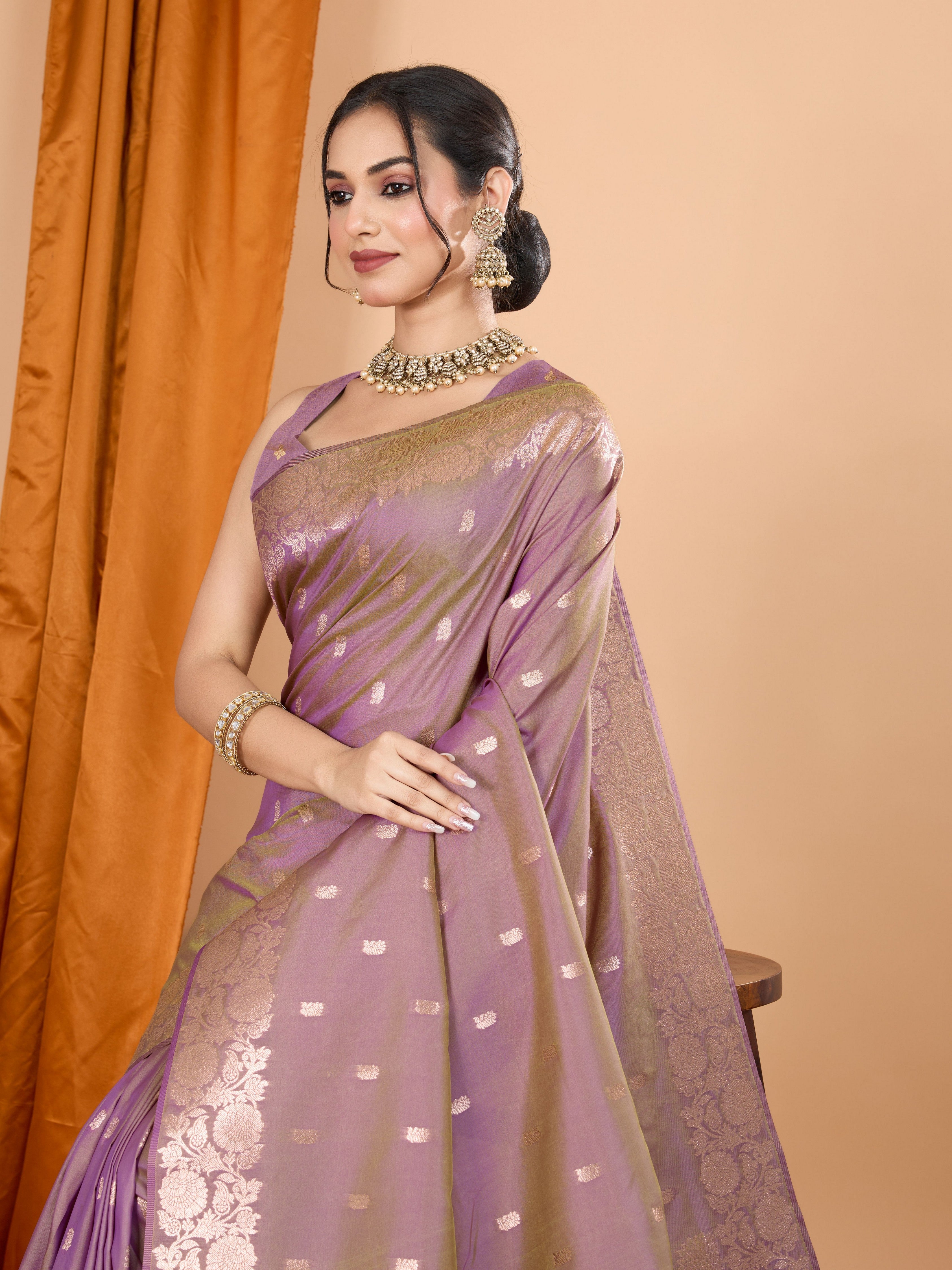 Pink Rich Woven Jari Designer Banarasi Silk Saree