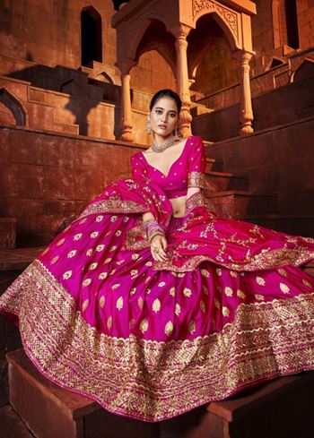 Precious Pink Sequins Net Engagement Wear Lehenga Choli With Dupatta