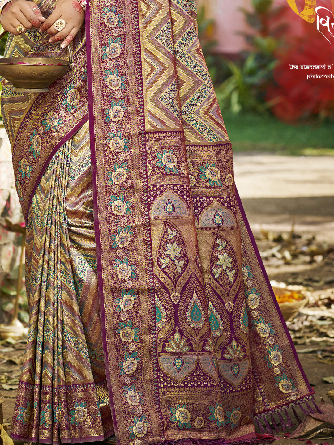 Purple Dharmavaram Silk Saree With Elegant Flow and Traditional Feel