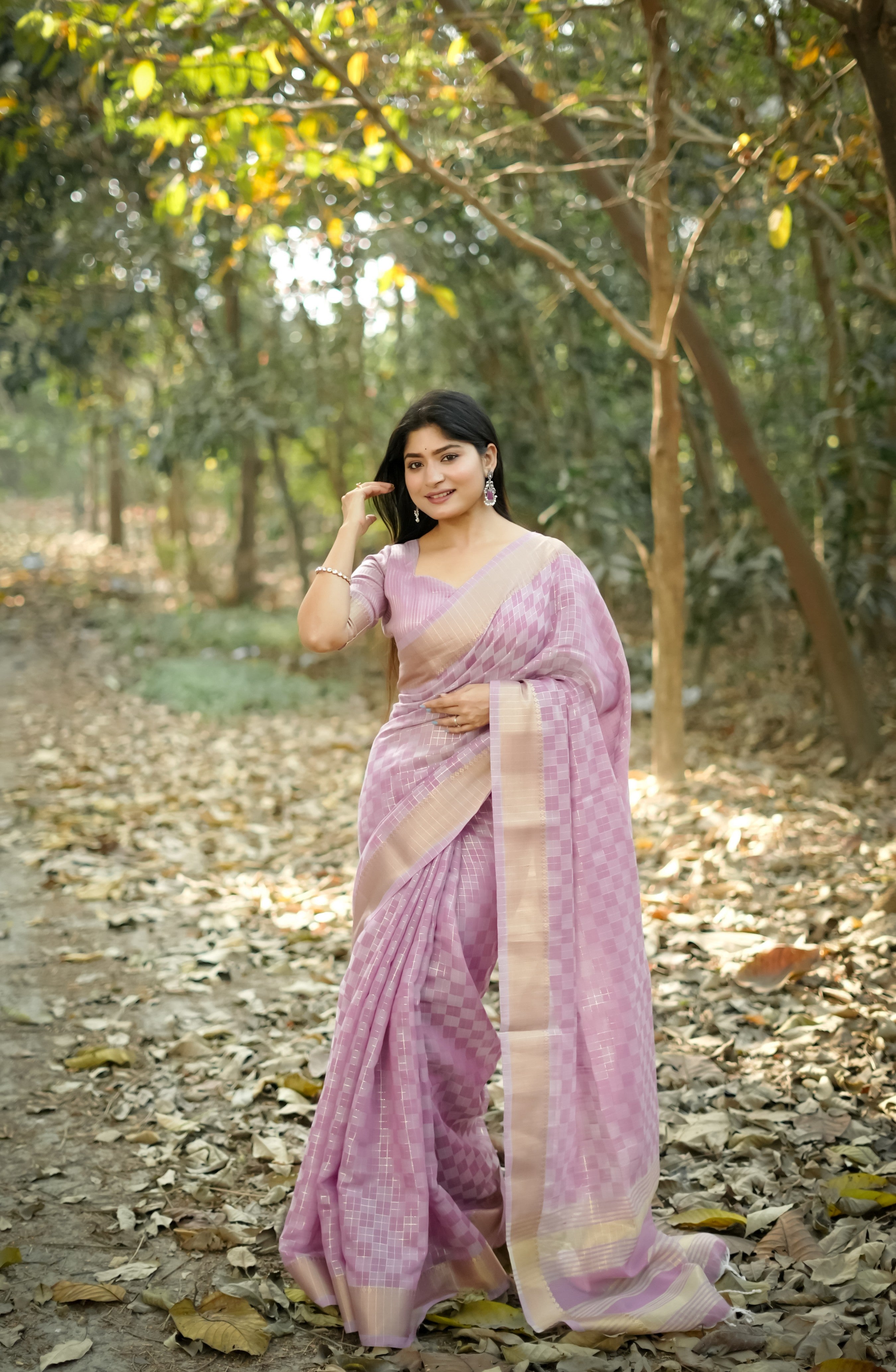 Purple Kalyani Silk Zari Woven Saree