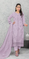 Purple Pakistani Salwar Suit With Heavy Embroidery Work