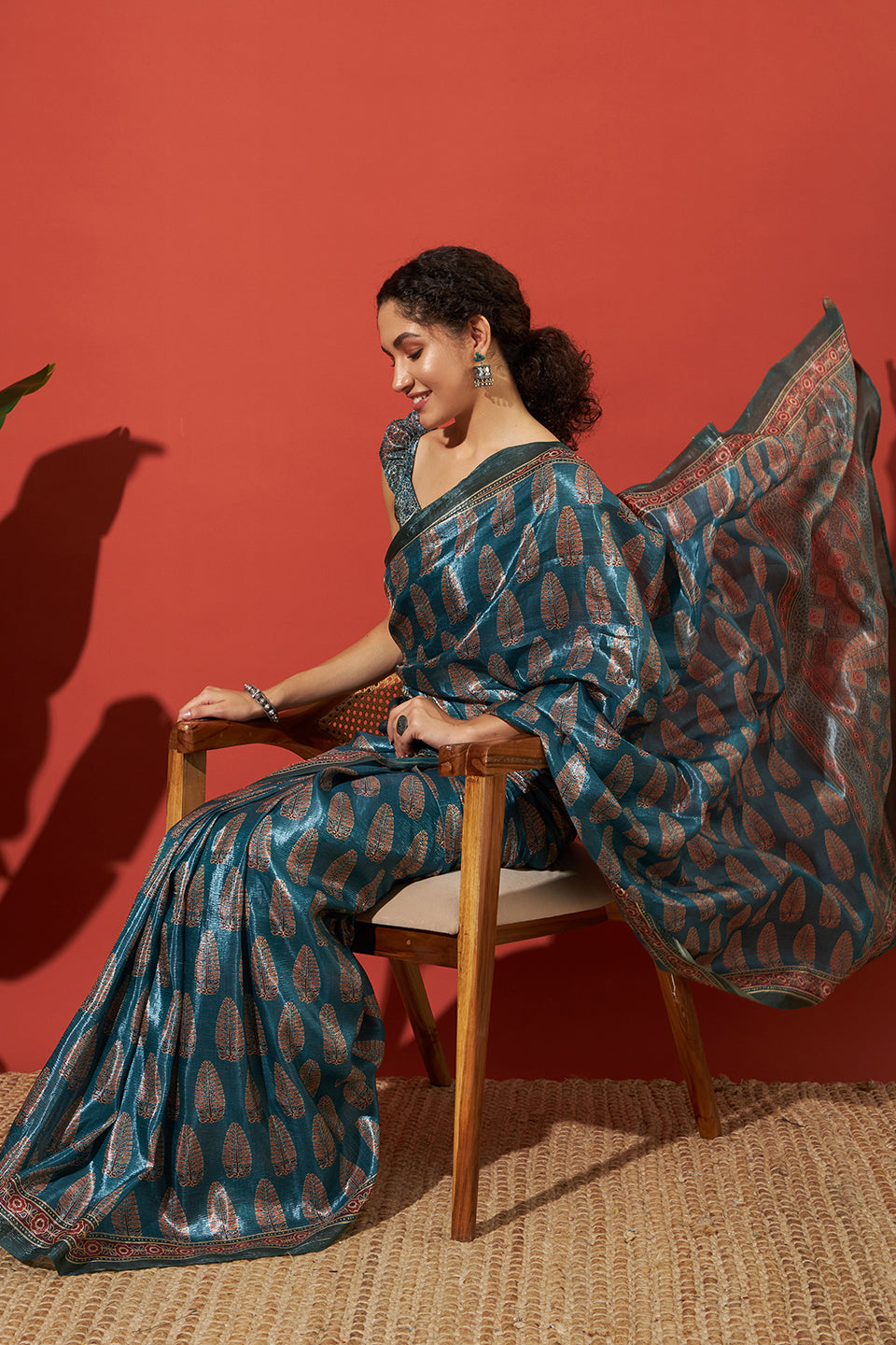 Rama Beautiful Tissue Designer Printed Festive Wear Saree