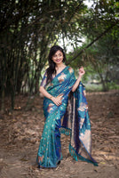 Rama Beautiful Woven Jari Nandi Designer Moonga Silk Saree