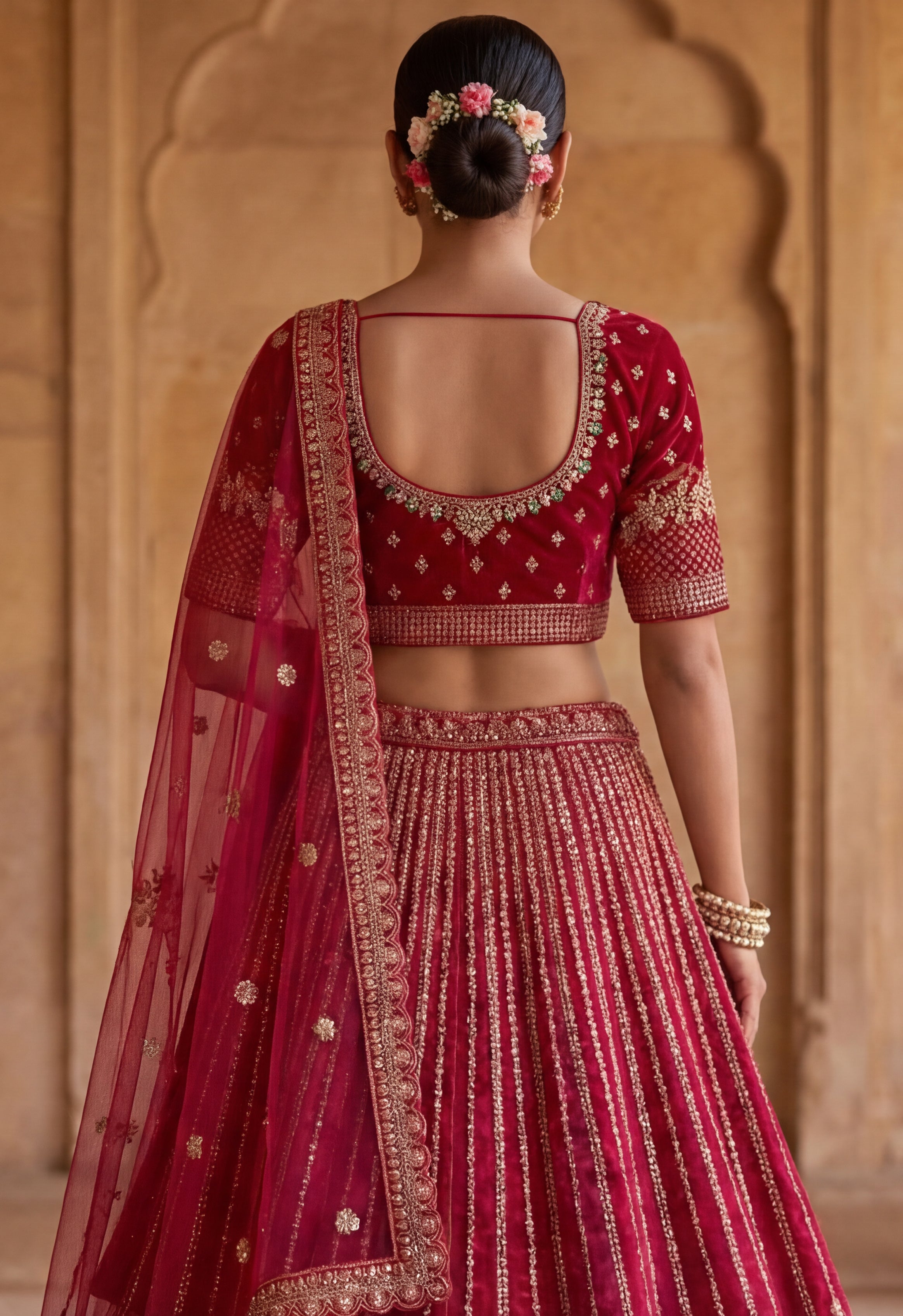 Rani Pink Silk Lehenga Choli With Heavy Embroidery With Sequins Work