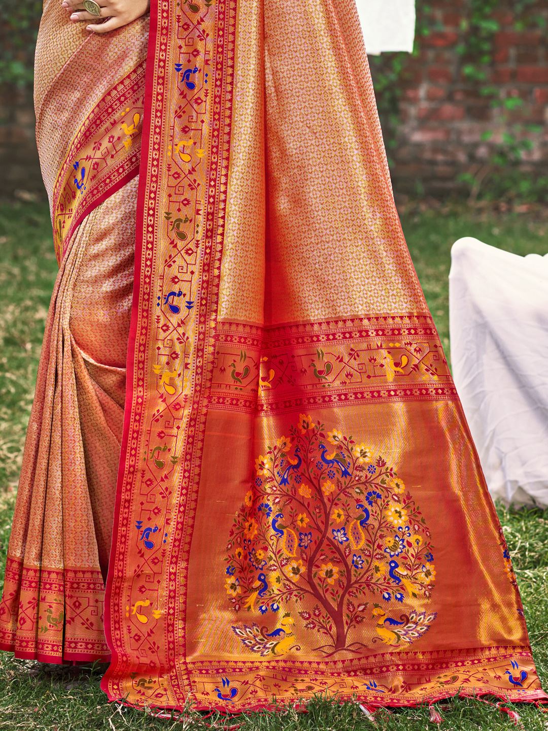 Red Color Classic Paithani Silk Saree