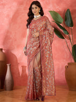 Wine Designer Twill Net Sequins Embroidery Work Saree